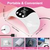 LKE UV Light for Gel Nails, 54W UV LED Nail Lamp with 18 Beads 3 Timer Setting & Auto Sensor Nail Dryer for Gel Polish Polygel Fast Curing Manicure Professional UV Nail Light Home Salon Nail Tools