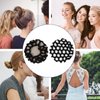 6Pcs 3 Colour Styles Ballet Hair Bun Cover for Girls,Hair Nets for Buns Invisible Knit Hairnet Elastic Bun Nets Elastic Edge Hair Mesh Dance Hair Cover Skating Snoods Hair Bun Holder for Ballet Dance