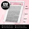 FinyDreamy Lash Clusters Individual Lashes Extensions Wispy Cluster Lashes 8-16mm Mix Lengths C Curl 0.07mm Thickness Eyelash Clusters Home Use False Eyelashes Apply Under Your Lashes
