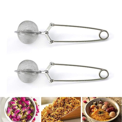 TraderPlus 2 Pack Stainless Steel Loose Leaf Tea Infuser Mesh Strainer Ball with Handle