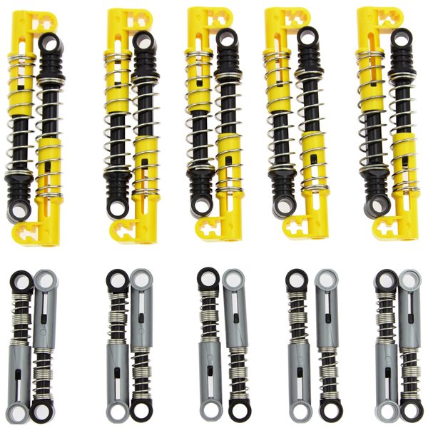 TEESE 20pcs Shock-Absorber Compatible with Technic-Parts, 6L/9.5L MOC Car-Truck-Wheel Replacement-Parts (Random Color)