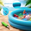 NIPLOOOW Kids Pool Fishing Toys Games, Water Table Bathtub Toy with Inflatable Pool Pole Rod Net Plastic Floating Fish, Birthday Gifts for Kids Age 3 4 5 6 Year Old,Kids Outdoor Toys