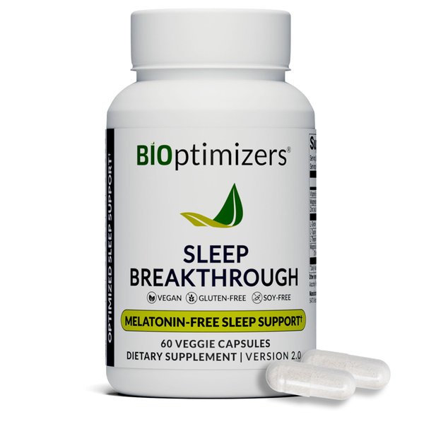 BIOptimizers Sleep Breakthrough Capsules - Natural Support Supplement | Calming Relief Aid for Adults | Non-Habit Forming | 60 Capsules