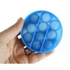 6 Mini 3" Geometric Shapes Bubble Pop Fidget Toy on Clip - Silicone Push Poke Bubble Wrap Fidget Toy - Press Bubbles to Pop the Bubbles Down - Bubble Popper Sensory Stress Toy (Random Colors)