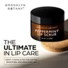 Brooklyn Botany Lip Scrub Exfoliator 1 oz – Lip Moisturizer for Dry Lips and Chapped Lips – Gentle Lip Exfoliator for Smooth and Brighter Lips – Peppermint Flavor