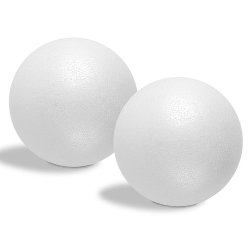 LOKIPA 2PCS 6 Inch White Foam Balls, White Polystyrene Balls Craft Foam Balls for Art Crafts, DIY, Household, School Projects and Party Decorations