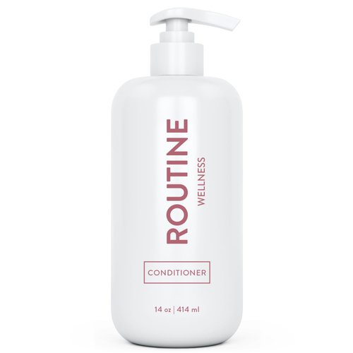 Routine Wellness Conditioner for Stronger Hair - Biotin | Color Safe | Sulfate-Free | Vegan | Clinically Tested | Nourishing Oils and Vitamins - Honeysuckle & Rice Milk 14oz