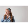 Karma Strawberries Headband for Women - Thin - Fabric Headband and Stretchy Hair Scarf