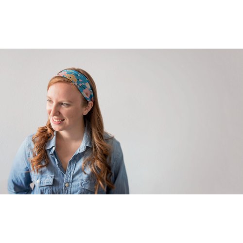 Karma Strawberries Headband for Women - Thin - Fabric Headband and Stretchy Hair Scarf