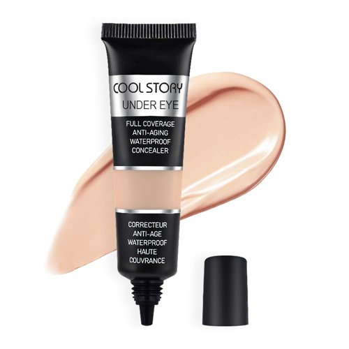 Pro Under Eye Full Coverage Liquid Concealer to Cover Dark Circles, Scars, Redness, Spots, Fine Lines, Corrector Anti-Aging Natural Finish, Moistening Smooth Cream, Waterproof 0.4 fl oz - Medium#