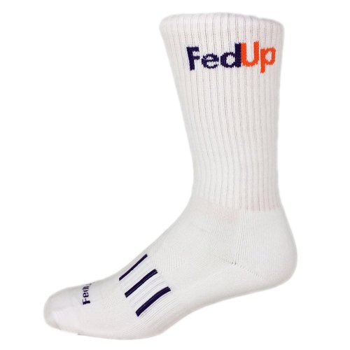 MOXY Socks White Performance FedUp Skater Crew Socks