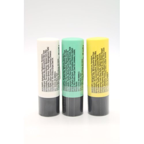 Assorted Lip Balm Set (Lemon, Vanilla, Mint), Bath and Body, 0.14 oz each