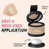 𝐕𝐞𝐫𝐨𝐧𝐧𝐢 Hairline Powder,Enhance Hairline Powder with Hairline brush,Hairline Powder Instantly Conceals Hair,Root Touch Up Hair Powder Hair Toppers for Gray Hair Coverage((Light Blonde)