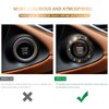 Blinglife Car Engine Start Stop Ignition Button Logo Sticker, Shiny Crystal Rhinestone One Touch Switch Button Trim Ring for Car Key Ignition 1.25" ID x 1.65" OD (Black Diamond)