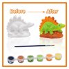 Funto Paint Your Own Dinosaurs Painting Kit, Arts and Crafts Set, STEAM Project Creative Activity DIY Toys, with 6 Figurines, 6 Paint Pots, 1 Brush