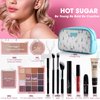 Hot Sugar Travel Makeup Kit All in One, Makeup Kit for Women Full Kit, Makeup Gift Set for Beginners and Professionals with Cosmetic Bag (Blue)