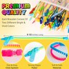 UpBrands 24 Easter Eggs Fillers Zipper Bracelets 6.5 Inches Sensory Toys Bulk Set, Kit for Birthday Party Favors for Kids, Goodie Bags, Class Valentines Gifts For Kids & Students Incentives