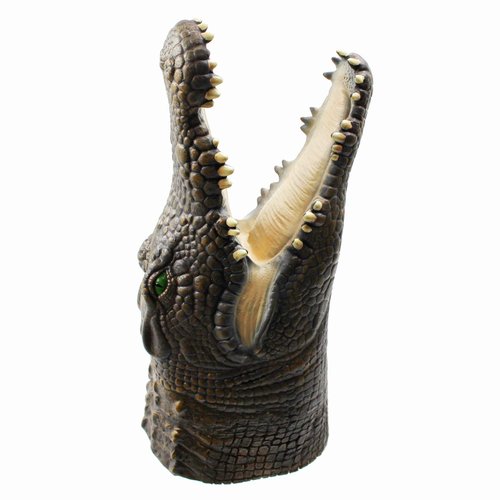 Yolococa Alligator Puppet Crocodile Head Puppets Realistic Soft Latex Rubber Animal Glove Hand Puppet for Kids