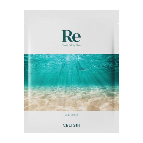 CELIGIN Re Fresh Gelling Mask | Anti-Aging Sheet Mask, Instant Hydration, Tightening and Moisturizing, Sea Water & Seaweed, Bio Cosmetics Korean Skincare(25g/0.88oz)(25g*10pcs)