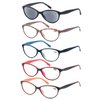 HEEYYOK Reading Glasses Women 1.50 5-Pack,Beautiful Women Readers,Quality Spring Hinge Colorful Inculding Sun for Reading Outdoors