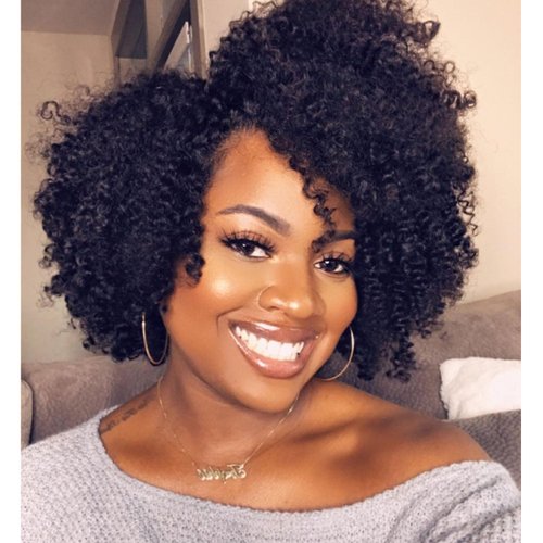 Quantum Love Short Kinky Curly Wigs Side Part Afro Curly Wig for Black Women Twist Out African Am...