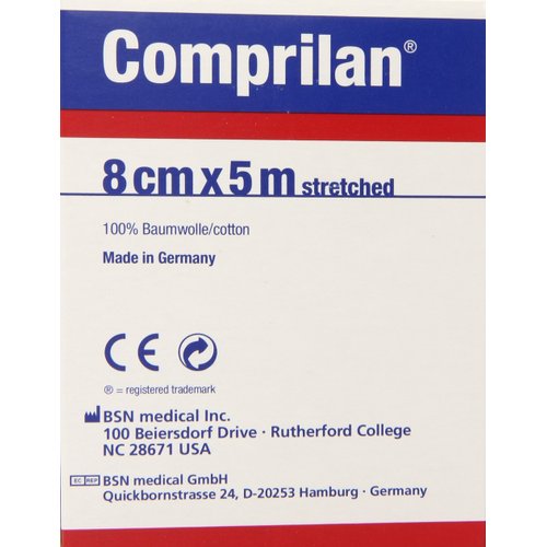Jobst Comprilan Short Stretch Compression Bandage, 8cm x 5m Stretched, Latex Free Bandage