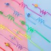 Alomois 24PCs Soccer Themed Drinking Straws for Kids Boys Birthday Party Favors Supplies Decor