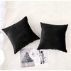 NiNi ALL Decorative Throw Pillow Covers Velvet Soft for Couch Sofa Bedroom Living Room Outdoor Pack of 2 18x18 Inch Black