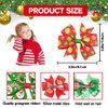 DULEFUN 24pcs Christmas Hair Clips for Girls, Xmas Hair Bows Hairpins Barrettes Christmas Hair Accessories for Kids New Year Christmas Party Favors