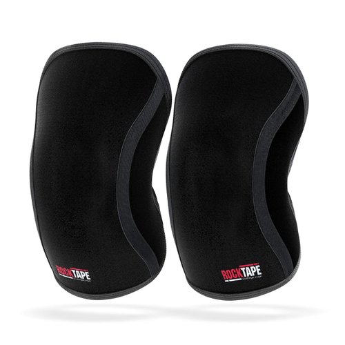 Rocktape Assassins Knee Compression Sleeves, Knee Brace for Weightlifting, Cross Training & Working Out - Reduce Strain & Swelling (2 Sleeves) 7mm Thickness, Small, Black