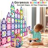 Magnetic Tiles DIY Window Arts and Craft Kit Kids Games Montessori Toys Toddler Kids, Magnet Building Blocks Set for Preschool Learning Classroom STEM Sensory Toys Gift for 3+ Year Old Boys and Girls