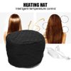 Black Hair Steamer , Heating Hat Adjustable Hot Oil Treatment Hat Electric Steam Haircare Hair Nourishing Moisturize Deep Conditioning for SPA Home Use