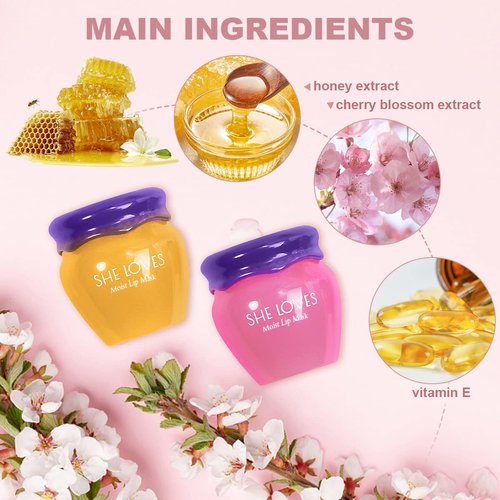 Cherry blossom Lip Sleeping Mask, Fade Lip Lines Lip Balm, Hydrating &Prevention Dry and Crack Lip Scrubs Exfoliator & Moisturizer, Lip Repair lip exfoliator lip moisturizer(sakura for night use）