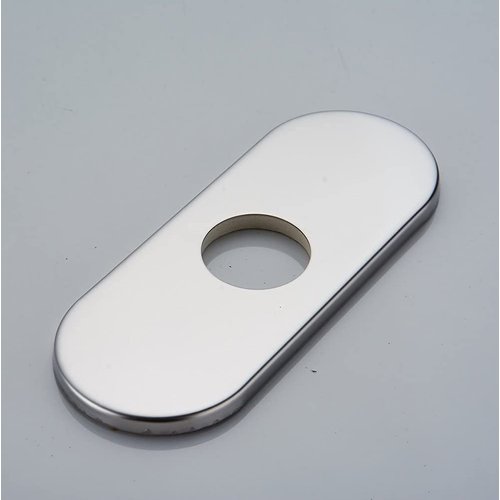 BWE 6 Inch Bathroom Vessel Vanity Sink Faucet 4" Hole Cover Deck Plate Escutcheon Chrome