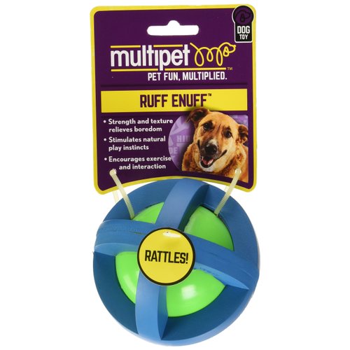 Multipet's 3.5-Inch Boingo Ball Dog Toy , (colors may vary)