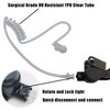 2 Pack Replacement Coil Acoustic Tube for Motorola Kenwood Two Way Radio Earpiece Police Headset Clear Earpiece Tube with Earmold R+L