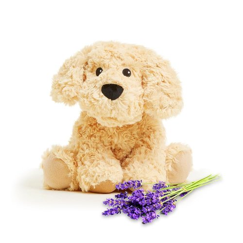 warmies Microwavable & Weighted Stuffed Animals, Golden Dog - Heated Stuffed Animal Plushie for Warmth & Comfort - Cute Soft Plush Toys for Boys, Girls, Babies & Toddlers