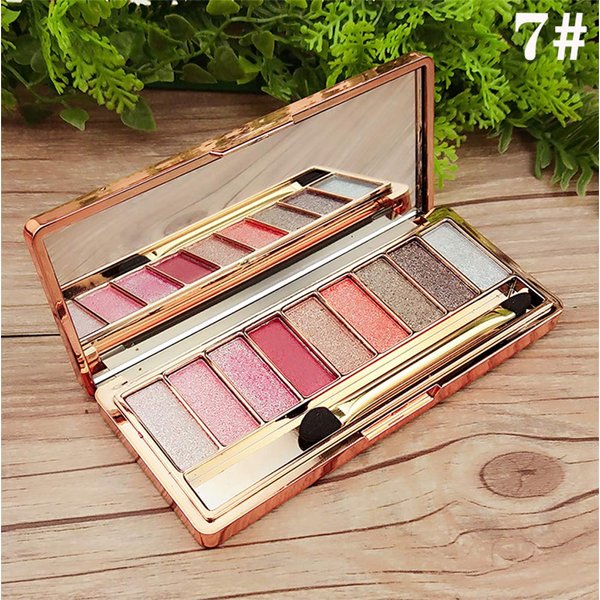 DISAAR Beauty 9 Colors Glitter Eyeshadow Eye Shadow Palette & Makeup Cosmetic Brush Set NEW (#07)