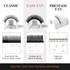 BEYELIAN Volume Lash Extensions, Easy Fan Eyelash Extensions, 0.03 D Curl 8-15mm Mixd, Self Fanning Individual Lashes, Semi-permanent Long Lasting Blooming Lashes for Professional Salon Use