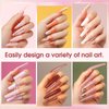 ROSALIND Poly Nail Gel Kit -20 Colors + 76 Nail Art Accessories kit Clear Nude Poly Nails Gel Kit Starter Kit With Slip Solution Pro Nude Pink Nail Extensions Gel Set with Mini UV Lamp