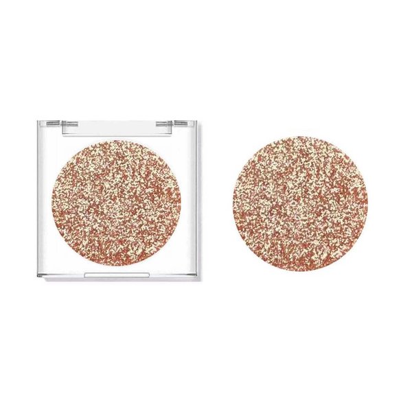 Daeuwiutr Brown Metallic Glitter Eyeshadow Waterproof Smudge Proof Shimmer Eyeshadow Primer Base Palette Create Highlight And Shadow Glitter Eye Makeup(Champagne Gold +Brown Metallic Glitter 10#)
