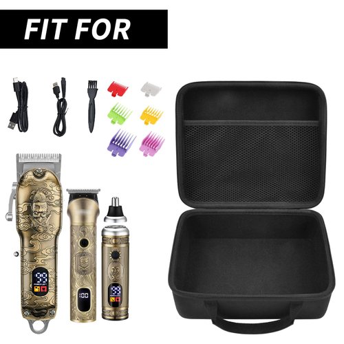 Case Compatible with Ufree/for EHJYO/for Suttik Trimmer for Men, Cordless Hair Clippers Travel Storage Holder for Professional T-Blade, Nose Hair, Beard Trimmer Set and Accessories - Bag Only