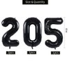 TONIFUL 2025 Happy New Year Balloons 42 Inch Black Balloon 2025 Number Balloons Aluminum Foil Mylar Balloons for 2025 New Year Eve Christmas Anniversary Party Supplies
