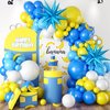 Yellow Blue White Balloon Arch Kit,Cartoon Theme Balloons Garland Kit with Star Balloons for Kids Cartoon Sponge Birthday Baby Shower Sponge Bob Party Supples