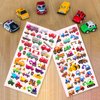imnext2u 3D Puffy Stickers for Kids Reusable Car Sticker for Toddler, Boys, Girls Includes Truck Construction Tractor - 4 Sheets (Vehicle)