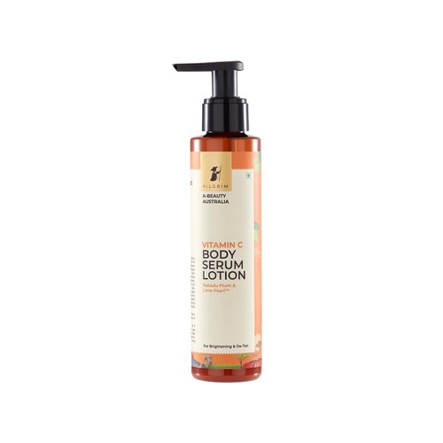 Pilgrim Vitamin C Body Serum Lotion | with Kakadu Plum & Lime Pearl | De-Tan Body Lotion | Gentle Exfoliating Lotion for Dry, Rough & Sensitive Skin | 5.07 Fl Oz/150ml