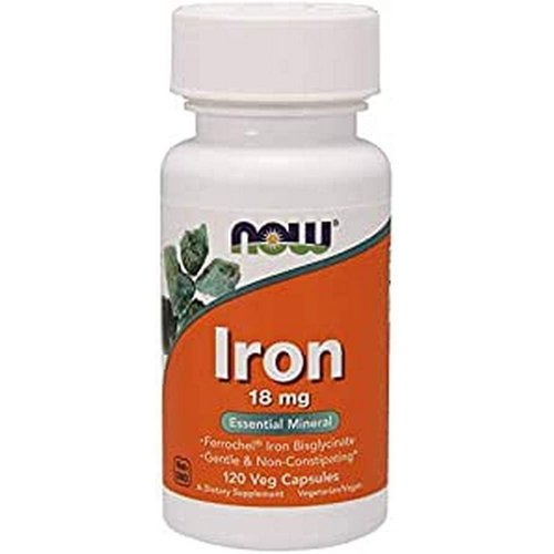NowFoods Iron 18 mg Essential Mineral 120 Veg Capsules