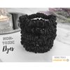Celestial Silk Mini Scrunchies Small Mulberry Silk Scrunchy Hair Ties 22 Momme Skinny Silk Ponytail Holder, Gentle on Hair, Less Pulling, Breakage - 6 Pack (Black)