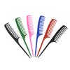 6 Pieces Hair Combs Wide Tooth Comb Hair Teasing Comb Tail Comb Salon Styling Comb Wig Comb (5 Colors）