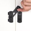 INIRET 2 Packs Barn Door Latches，2.75” x 2.02” Matte Black Stainless Steel barn gate flip Door Latch Bi-fold Door Lock,Sliding Door Antique Lock Gate Latches Wine Cabinet Closet Door Latches